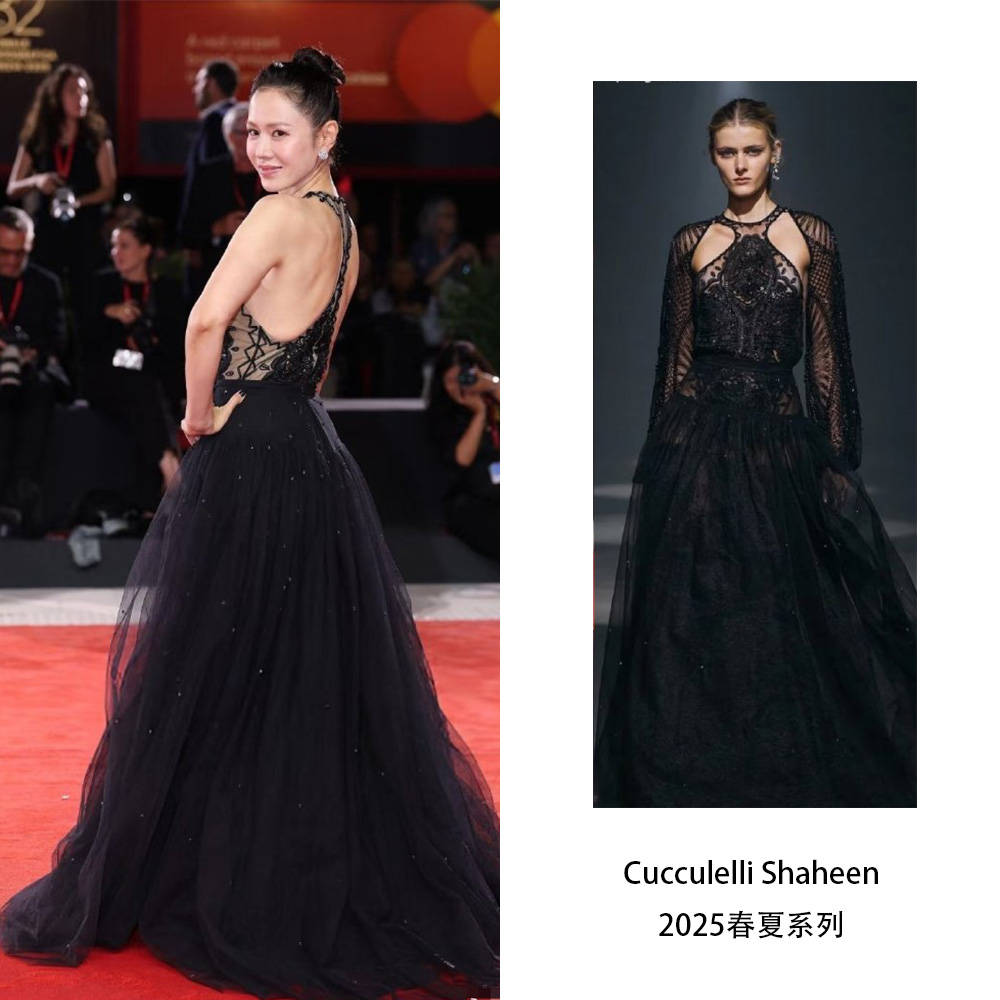 孙艺珍一席黑色露背裙惊艳威尼斯,全智贤一身LV飒爽又干练!