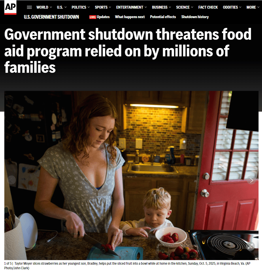 全球媒体聚焦 | 美国政府“停摆”一周,谁的日子不好过?